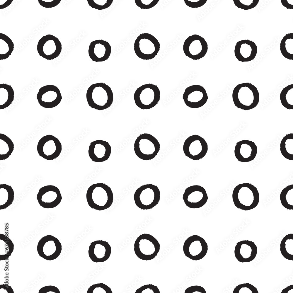 Pattern doodle circles on a transparent background, black circles drawn by hand. Modern abstract design for print and textile Pattern doodle circles on a transparent background, black circles drawn by hand. Modern abstract design for print and textile