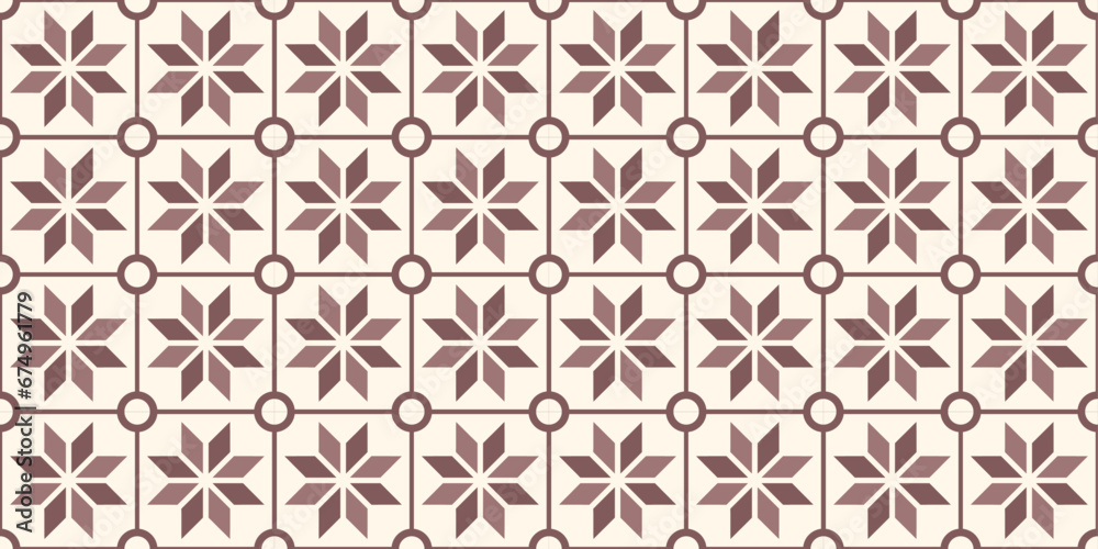 Beautiful brown floor geometric seamless pattern for wall decoration, wallpaper, interior design, ornament, wrapping paper