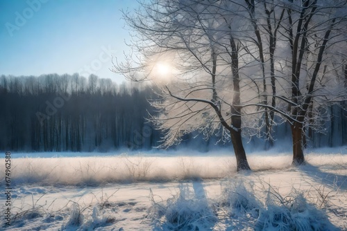 trees in the snow