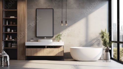 modern bathroom interior with bathroom