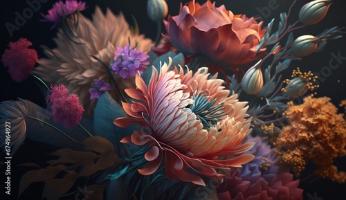 Choose flowers for blooms over as much of the year Ai generated art © Biplob