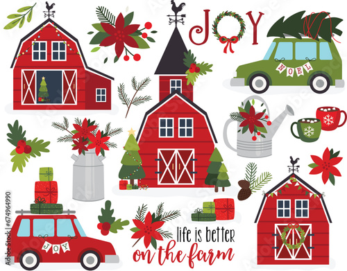 Christmas Farmhouse, Farm decor