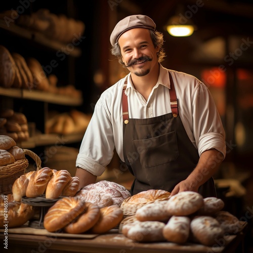 baker with bread