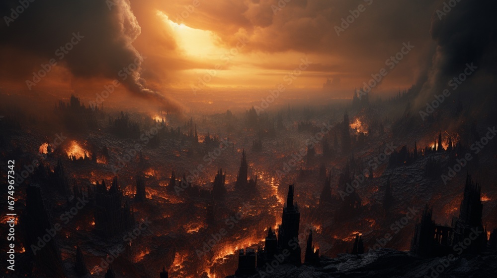 A terrible explosion seems to shake everything Ai generated art Photo A terrible explosion seems to shake everything Ai generated art Photo