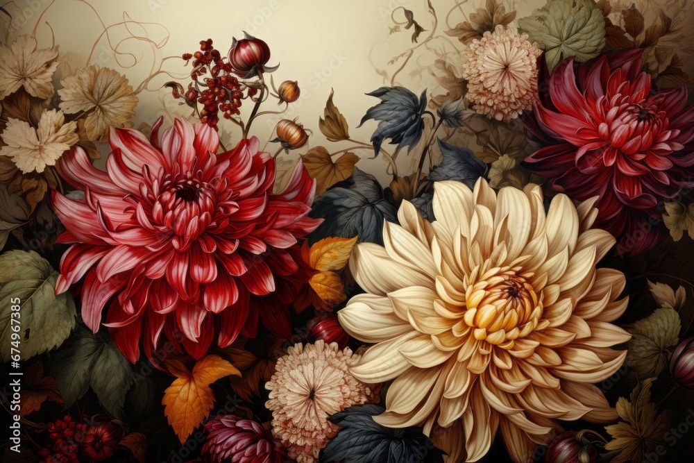 カラフルな花の背景,Generative AI AI画像 カラフルな花の背景,Generative AI AI画像