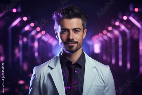 Professional doctor, therapist, neurosurgeon, medical practice, nurse, successful, intelligent, experienced, positive with a smile on his face conducting an appointment, avatar with copy space
