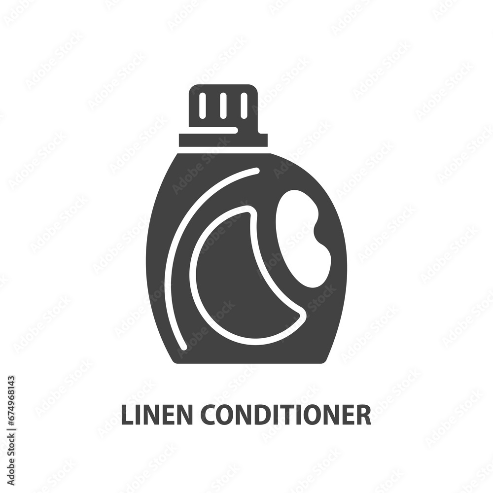 Fabric softener glyph icon. Linen conditioner. Laundry symbol. Fabric softener glyph icon. Linen conditioner. Laundry symbol.