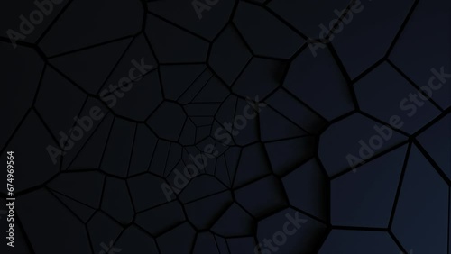Looped 3D Vortex of Shrinking Polygons – Abstract Hypnotic Funnel Background photo