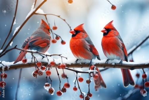 Winter Birds - Generative AI © Sidewaypics