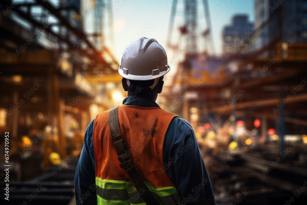 Portrait of man, oil gas refinery industry factory worker Portrait of man, oil gas refinery industry factory worker