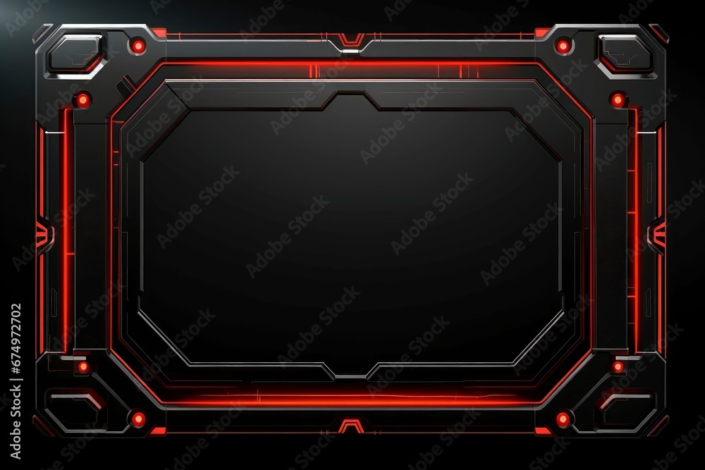Abstract high tech black border, futuristic technology background Abstract high tech black border, futuristic technology background
