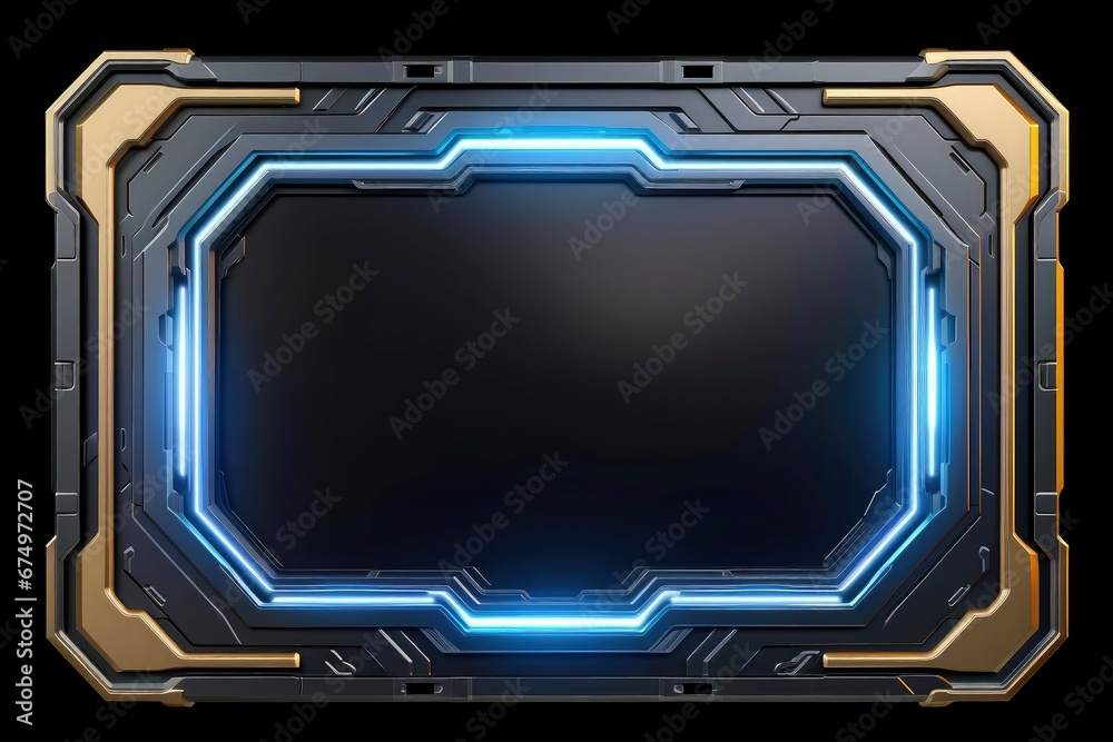Abstract high tech black border, futuristic technology background Abstract high tech black border, futuristic technology background