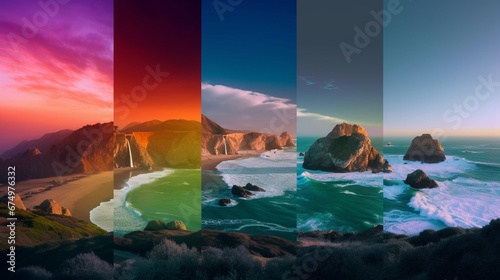 Color combination west coast united states purple wallpaper image AI generated art photo