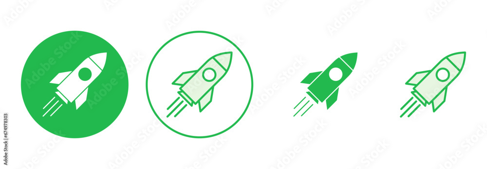 Rocket icon set. Startup icon vector. Rocket icon set. Startup icon vector.
