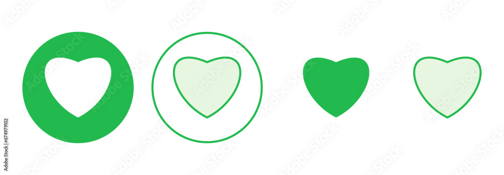 Love icon set. Heart icon vector. Like icon vector. Love icon set. Heart icon vector. Like icon vector.