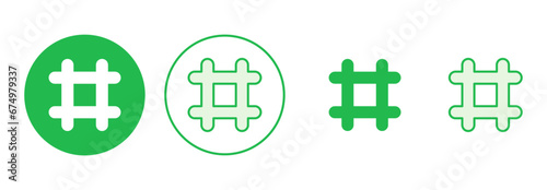 Hashtag icon set. hashtag symbol