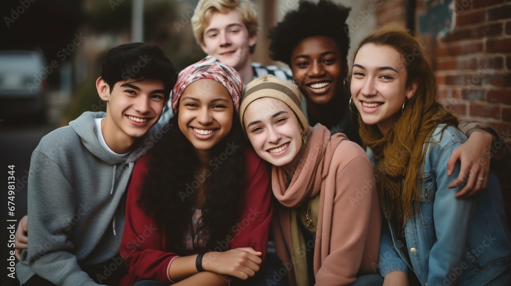 United in Diversity: Teenagers Embrace Friendship Beyond Borders. Generative ai