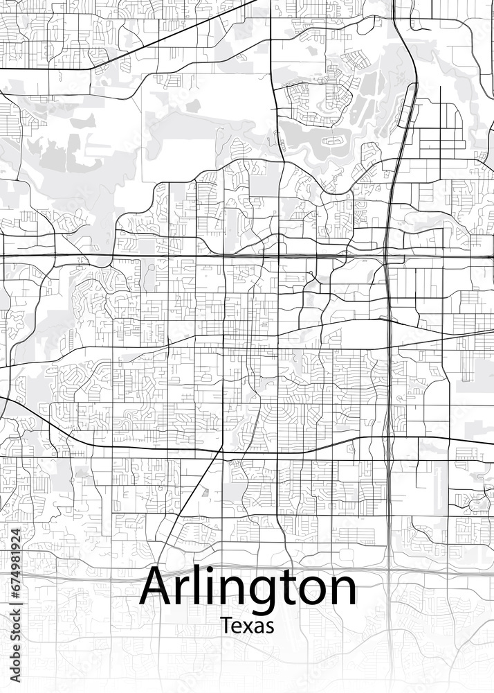 Arlington Texas minimalist map