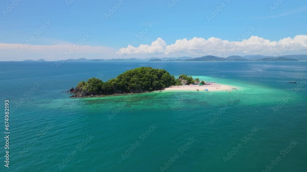 Aerial view drone video of Amazing small island beautiful tropical sandy beach landscape view at koh Khai Island in Phang Nga Thailand,Amazing small island in tropical sea Aerial view drone video of Amazing small island beautiful tropical sandy beach landscape view at koh Khai Island in Phang Nga Thailand,Amazing small island in tropical sea