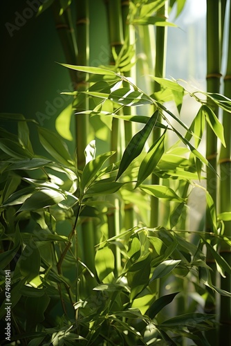 The close-up shot of bamboos