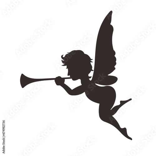 cupid with trumpet