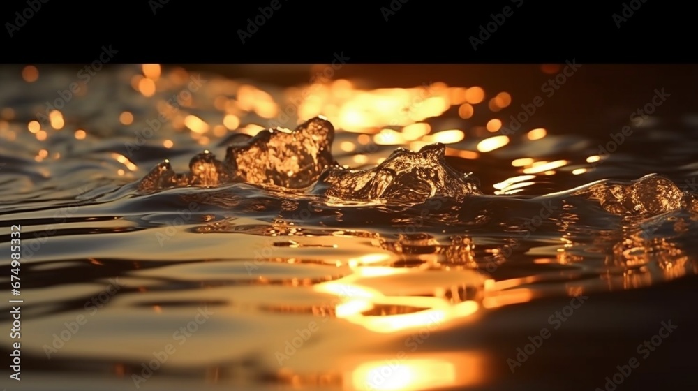 Amazing water ripples reflected in the water at night Ai generated art Amazing water ripples reflected in the water at night Ai generated art