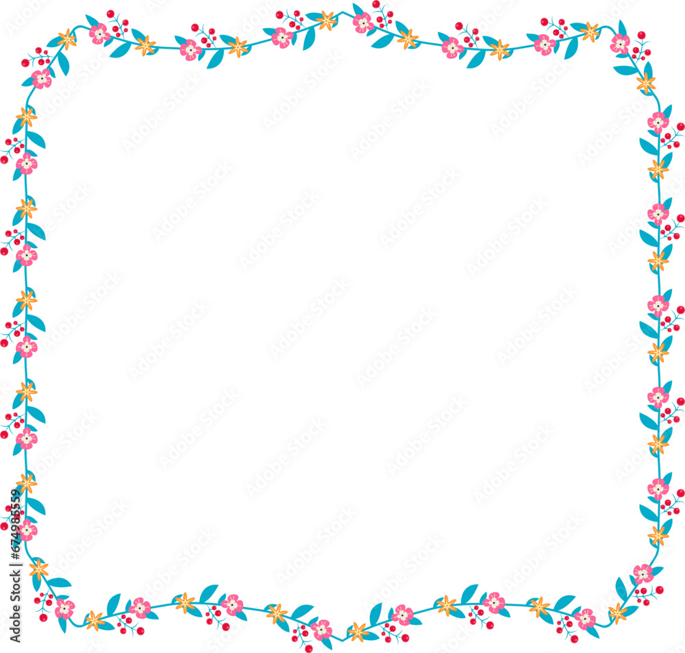 Horizontal Frame Wreath flower floral leaf borders Square shape colorful natural cute blossom love green pink decoration Branch laurel vintage frames Botanical ornate Elements design badge decoration Horizontal Frame Wreath flower floral leaf borders Square shape colorful natural cute blossom love green pink decoration Branch laurel vintage frames Botanical ornate Elements design badge decoration