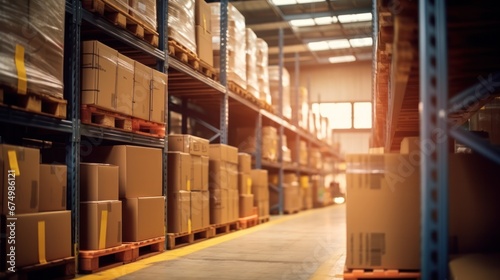 stock product inventory on shelf at distribution warehouse. logistic business ship and deliver, professional, stock, manage, movement, logistic, storage, delivering, shipping, supply, storehouse © pinkrabbit