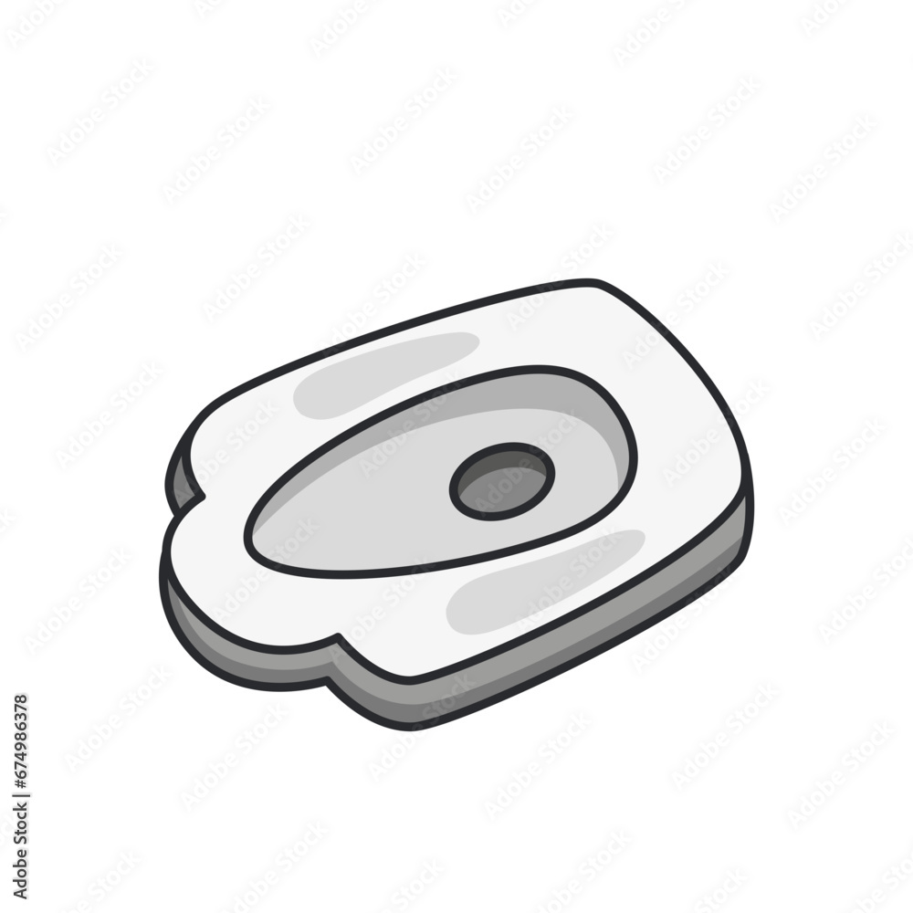 squat toilet flat style on a white background squat toilet flat style on a white background