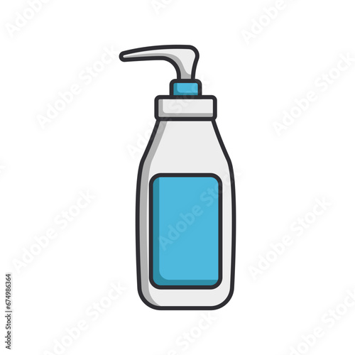 shampoo plastic bottle product icon vector illustration design graphic flat style