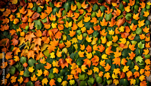 Mepal leaf in autumn Background 