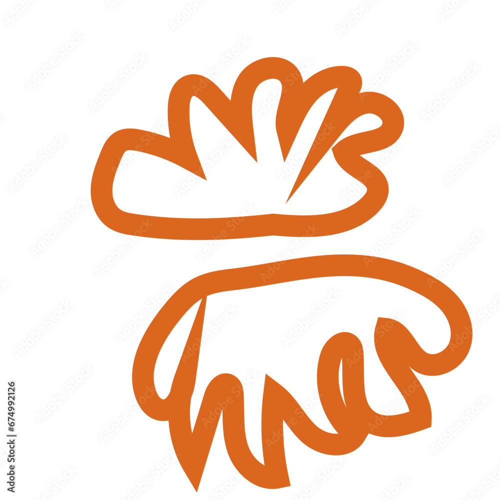 Obraz premium Abstract Shapes Outlines Decorative