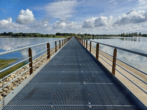Wallpaper Mural Scenic view of a metallic pier on a lake Torontodigital.ca