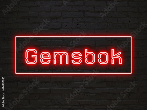 Gemsbok のネオン文字 photo
