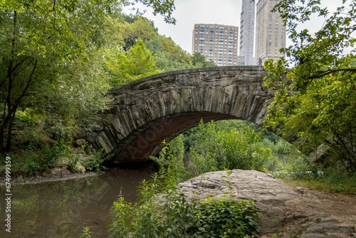 Historic Gapstow Bridge in Central Park, New York City
