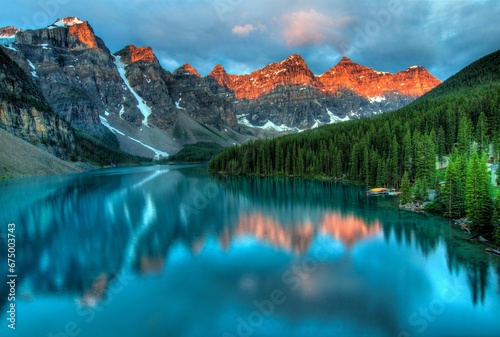 there are many small mountains and water in this lake this image is taken from the