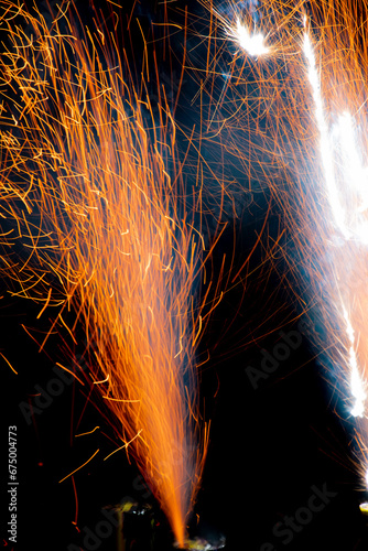sparks from a welding