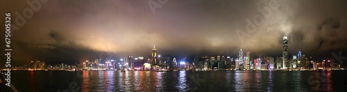 Photography Skyline of Hong Kong at night.