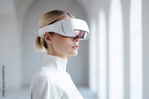VRをつける女性,Generative AI AI画像