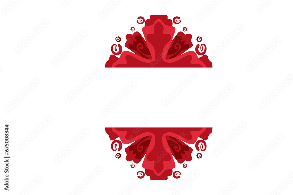 Fototapeta premium Abstract Ornament Border Design With Transparent Background