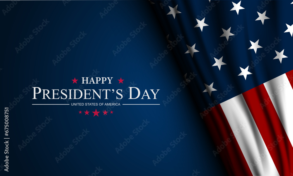 President's Day Background Design. Banner, Poster, Greeting Card. Vector Illustration - obrazy, fototapety, plakaty 