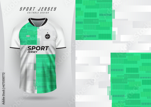 background for sports jersey football jersey running light green and white striped racing jersey.