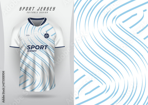 background for sports jersey football jersey running racing jersey pattern white and blue waves