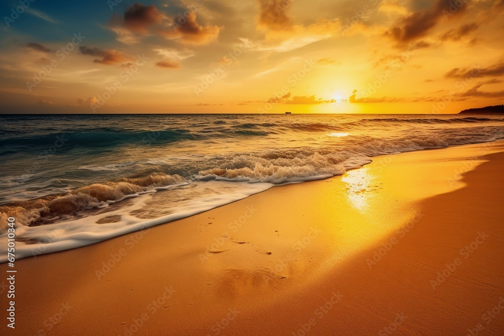 Golden Sands: Tropical Beach Sunset