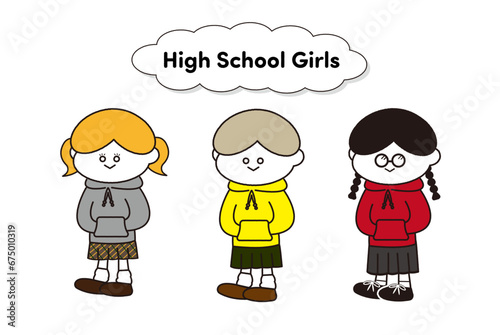 女子高生（パーカー）
