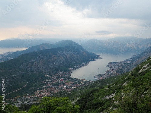 Scenic view of Kotor Bay, Montenegro
