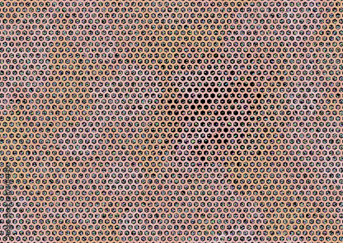 Hexagonal Harmony: An Optical Symphony of Circles and Lines in Vibrant Hues