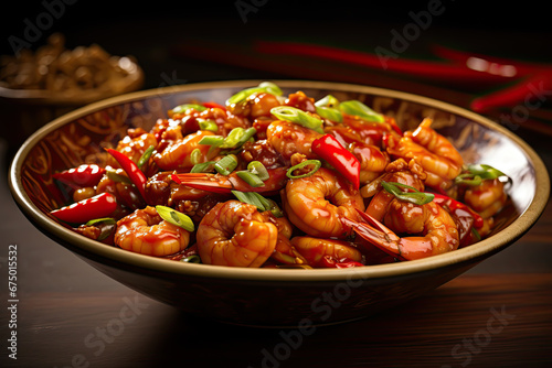 Sichuan Spicy Shrimp Stir Fry christmas and new year
