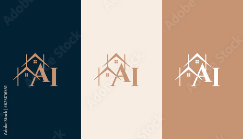 AI logo with a home form element which means a real estate company
