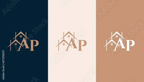AP logo with a home form element which means a real estate company